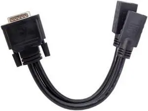 DZ DMS-59Pin Male to Dual DP Displayport Female Splitter Extension Cable for PC Graphics Card Black