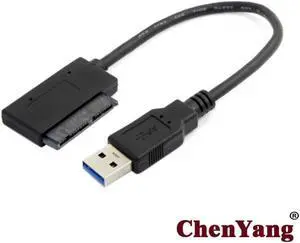 Micro SATA 7+9 16 Pin 1.8" 90 Degree Angled Hard Disk Driver SSD Adapter  to USB 3.0 Cable 10cm