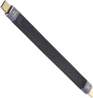 Type-C USB-C Male to Male USB 3.1 10Gbps Flat Slim FPC Data Cable for Laptop & Phone 13cm