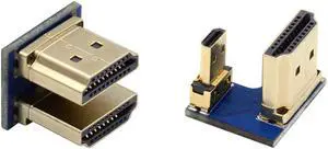 HDMI to Micro HDMI Type A for Raspberry PI 3B/3B+/4B Opposite U Shape Back Angled Type-D Male Connector Socket