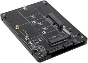 M.2 NGFF B-key & mSATA SSD to SATA 3.0 Adapter Converter Case Enclosure with Switch Combo