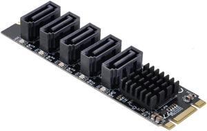 NGFF Key B+M to Converter Port 5 Ports Adapter SATA 3.0 6Gbps JMB575 2280