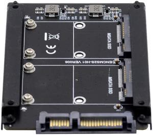 JBOD Raid0 Span Bridge to 2.5inch SATA Combo HDD Dual MSATA Mini-SATA SSD Card Disk Drive Enclosure