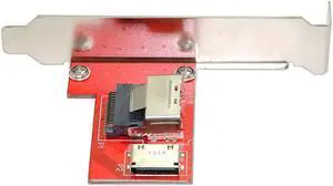 PCI-Express 4.0 Mini SAS SFF-8087 to Oculink SFF-8611 SFF-8612 PCBA Female Adapter With Bracket