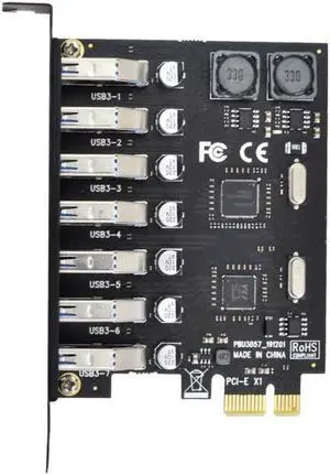 7 Ports PCI-E to USB 3.0 HUB PCI Express Expansion Card Adapter 5Gbps for Motherboard