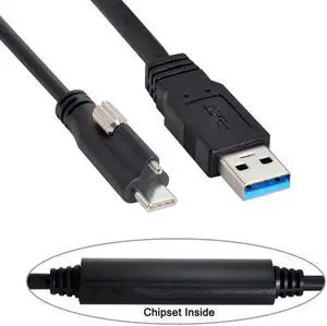 Type-C USB 3.1 Single Screw Locking to USB3.0 Data Cable Mount Type for Industrial Camera Recorder & Laptop PC & Disk 8m