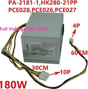 PSU For Lenovo M4600 M4650 E74 E700 M710T M8600 10Pin 180W Power Supply PA-2181-1 HK280-21PP PCE028 PCE026 PCE027