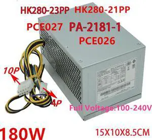 PSU For Lenovo W4095c M4200f-00 10Pin 180W Switching Power Supply PA-2181-1 HK280-23PP HK280-22PP HK280-21PP PCE027