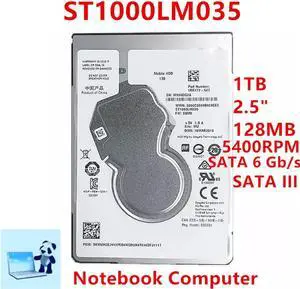 HDD For Seagate Brand 1TB 2.5" SATA 6 Gb/s 128MB 5400RPM For Internal Hard Disk For Notebook HDD For ST1000LM035