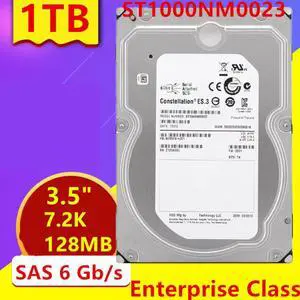 HDD For Seagate 1TB 3.5" 7.2K SAS 6 Gb/s 128MB 7200RPM For Internal Hard Disk For Server HDD For ST1000NM0023
