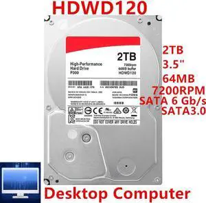 HDD For Toshiba Brand 2TB 3.5" PMR SATA 6 Gb/s 64MB 7200RPM For Internal Hard Disk For Desktop Hard Drive For HDWD120