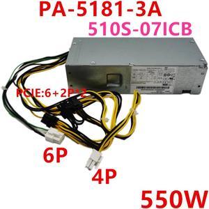 PSU For Lenovo 510S-07ICB M420 280G2 400G4 SFF 6Pin 550W Power Supply PA-5181-3A PCH018 DPS-180AB-22B PA-1181-7
