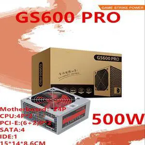 PSU For Huntkey Brand Dual Core Multicore CPU Stable Mute Backline Support 500W Power Supply GS600 PRO HK600-12FP