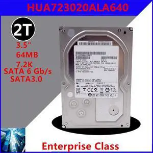 HDD For Hgst 2TB 3.5" SATA 6 Gb/s 64MB 7200RPM For Internal Hard Drive For Enterprise Class HDD For HUA723020ALA640