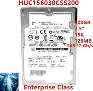 HDD For Hgst 300GB 2.5" SAS 12 Gb/s 128MB 15K For Internal Hard Disk For Enterprise Class HDD For HUC156030CSS200