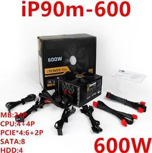 PSU For AcBel 80plus Gold Half Module Mute Chicken Game Power Supply 600W Power Supply iP90m-600