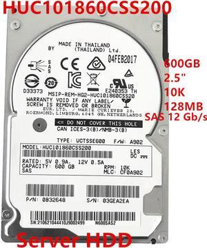 HDD For Hgst 600GB 2.5" SAS 12 Gb/s 128MB 10K For Internal Hard Disk For Enterprise Class HDD For HUC101860CSS200