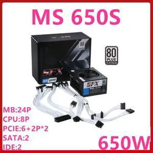 PSU For Dianjipa 80plus Platinum Full Modular SFX AIO ITX A4 k77 k99 k55 G5 B2 650W Switching Power Supply MS-650S