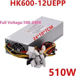 PSU For Huntkey 2U Rated 510W Peak 600W Switching Power Supply HK600-12UEPP