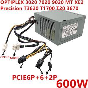 PSU For Dell Precision T3620 T1700 T20 3670 OPTIPLEX 3020 7020 9020 MT XE2 1060 1070 6GB 8Pin 600W Switching Power Supply