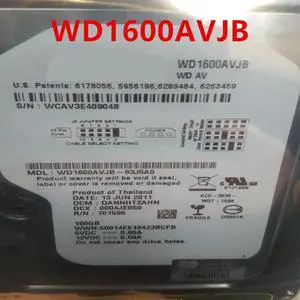 HDD For WWD 160GB 3.5" IDE 8MB 7200RPM For Internal HDD For Desktop HDD For WD1600AVJB