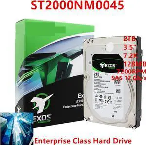 HDD For Seagate  Exos 2TB 3.5" 7.2K SAS 12 Gb/s 128MB 7200RPM For Internal HDD For Enterprise HDD For ST2000NM0045