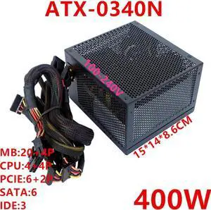 PSU For Enhance 0 dB 0 Noise No Fan Mute 400W Switching Power Supply ATX-0340N