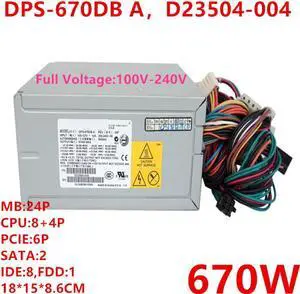 PSU For Delta 670W Switching Power Supply DPS-670DB A D23504-004