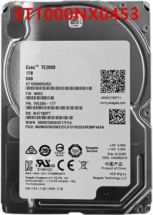 HDD For Seagate 1TB 2.5" SAS 12 Gb/s 128MB 7200RPM For Internal HDD For Server HDD For ST1000NX0453
