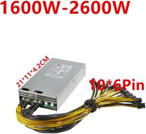 Miner PSU For ZUMAX Standard 1U Single 12V 10*6Pin Mining Power Supply 1600W 1800W 2000W 2200W 2400W 2600W