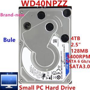 HDD For WD Brand Blue 4TB 2.5" SATA 128MB 5400RPM For Internal Hard Disk For Small PC Hard Drive For WD40NPZZ