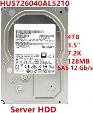 HDD For Hgst 4TB 3.5" SAS 12 Gb/s 128MB 7200RPM For Internal Hard Disk For Enterprise Class HDD For HUS726040AL5210