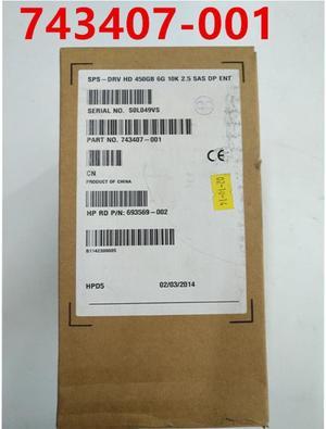 HDD For HP 450GB 2.5" SAS 32MB 10000RPM For Internal Hard Disk For Server HDD For 743407-001 693569-002