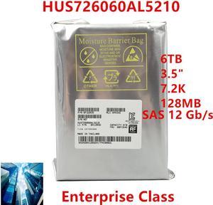 HDD For Hgst Brand 6TB 3.5" SAS 12 Gb/s 128MB 7200RPM For Internal HDD For Enterprise Class HDD For HUS726060AL5210