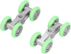 Taplak roda Pancuran, penarik pintu Pancuran Stainless Steel bentuk 4 untuk kamar mandi dapur 2 buah