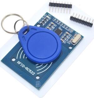 Advanced RFID-RC522 Kit Card Sensor Module Set with S-50 Blank Card with Key Ring Compatible with Raspberry-Pi Arduinos