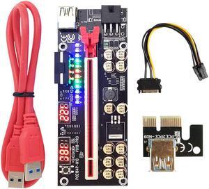 VER018 PRO PCI-E Riser Card ver 018 PRO PCI Express 1X To 16X Extender 6pin Adapter GPU Mining USB 3.0 PCIE Riser For Video Card
