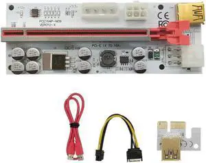 6pcs Pcie Riser 009S 010 010X VER010 010S Plus USB 3.0 pci e Express Cable Cabo Riser GPU X16 Extender PCI-E Riser Card adapter