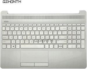 For HP 15-DW 15s-DU 15s-DY Silver Top Case Palmrest with Backlit Keyboard L52022-001