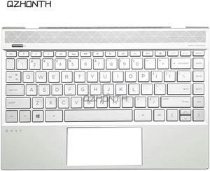 For HP Envy 13-AH 13-AH0051WN TPN-W136 Upper Case Palmrest with Backlit Keyboard Silver