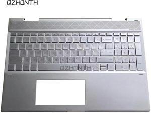 For HP ENVY X360 15-CN 15M-CN 15-CP Palmrest Upper Case with Keyboard (Silver Color) (with Fingerprint Hole)