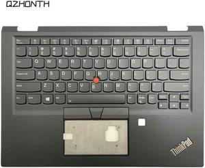 For Lenovo ThinkPad X390 Yoga Palmrest Upper Case w/ FRP US Backlit Keyboard 02HL645 02HL644