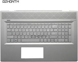 For HP ENVY 17 17-BW 17T-BW TPN-W137 Palmrest Upper Case with Backlit Keyboard L20714-001 Silver