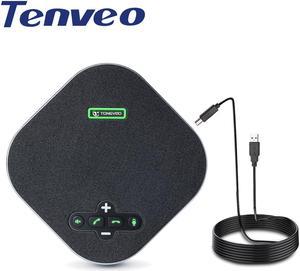 TEVO-NA200 USB Conference Speaker Built-in 360° 4 Array Microphones USB plug and Play Speakerphone with 5m Voice pick up range for 10 people in 20 Square meters