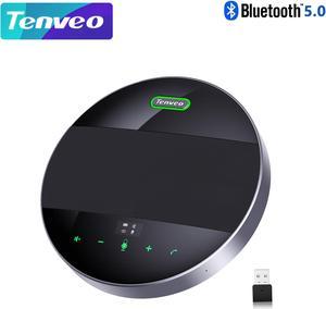Tenveo M5B Bluetooth Conference Speakerphone Bluetooth 5.0 with Bluetooth Dongle Conference Microphone 19.6ft(6M) Voice Pick Up Range for 20 People