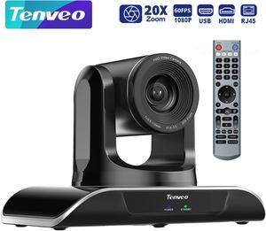 Tenveo VHD20H Conference Room Camera 20X Optical Zoom HDMI HD 1080P 60fps USB PTZ Camera Supports Skype Zoom Teams OBS Windows Mac for Business Meeting Church Education Medical Live Streaming