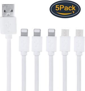 Beebo Beabo Compatible iPhone/Android Charger Cable,3Lightning,2Micro USB Cable,30cm