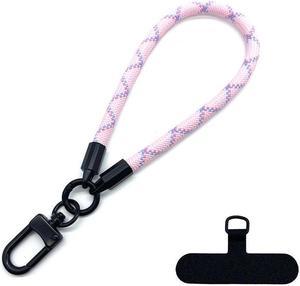 Beebo Beabo Adjustable Phone Lanyard Diameter Outdoor Universal Case Crossbody Shoulder Card Neck Cord Clip Hang Anti-lost Wrist Strap(30CM 5 Colors) Pink and Blue