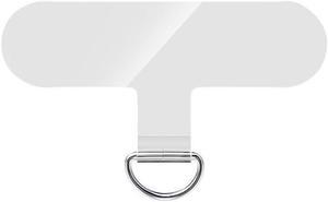 Beebo Beabo Universal Phone Tether Tabs Phone Lanyard Patches with Metal Ring Phone Lanyard Replacement Part for Cell Phone Lanyard Patch Without Adhesive Transparent-Small size