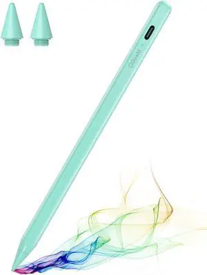 Stylus Pen for iPad with Palm Rejection, QGeeM iPad Pencil Compatible with (2018-2021) Apple iPad Pro (11/12.9 Inch),iPad 6th/7th/8th Gen,iPad Mini 5th Gen,iPad Air 3rd/4th Gen ,Apple Pencil-Green